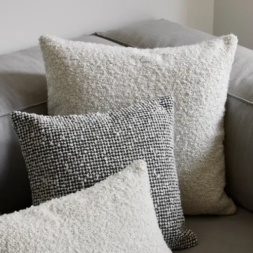 Housse de coussin Leonard ivoire